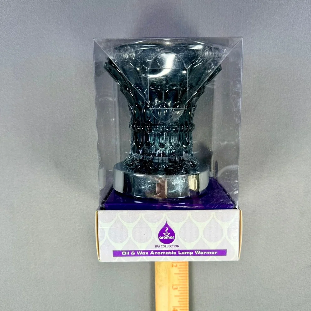Aromar Spa Blue Purple Glass Touch Lamp Warmer Electric Wax Melt Home Fragrance